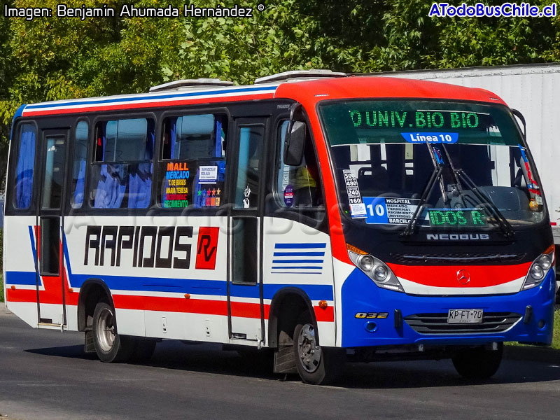 Neobus Thunder + / Mercedes Benz LO-916 BlueTec5 / Línea N° 10 Rápidos Río Viejo (Chillán)