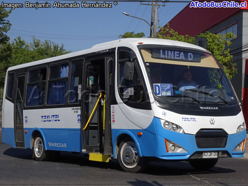 Inrecar Géminis Puma / Volksbus 9-160OD Euro5 / Línea D TAXUTAL (Talca)