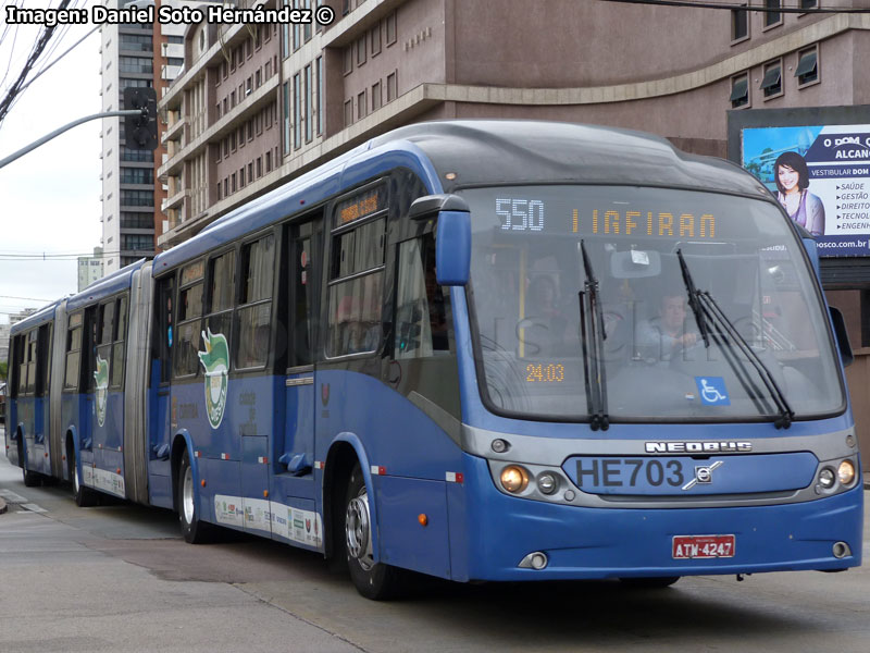 Neobus Mega BRT / Volvo B-12M / Línea N° 550 Curitiba (Paraná - Brasil)