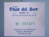 Ticket de Equipaje Cruz del Sur (2012)